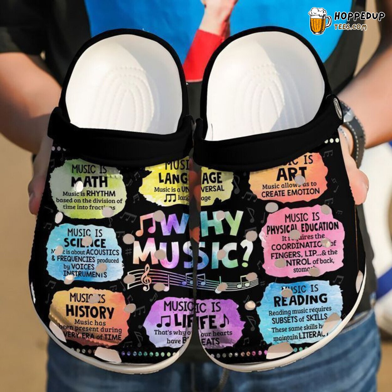 Music Why Inspired Classic Comfortable Stylish Unique Clogs Shoes