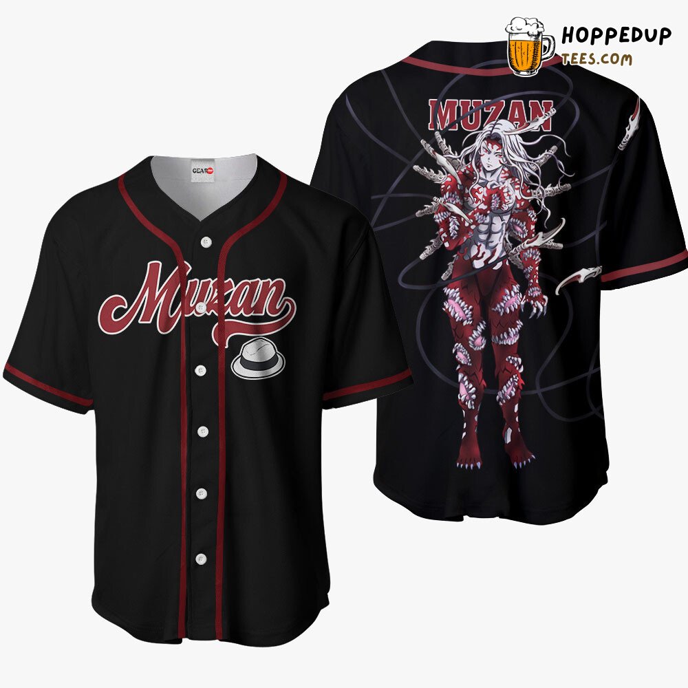 Muzan Exclusive Anime Baseball Jersey Shirt Distinctive Unique Design