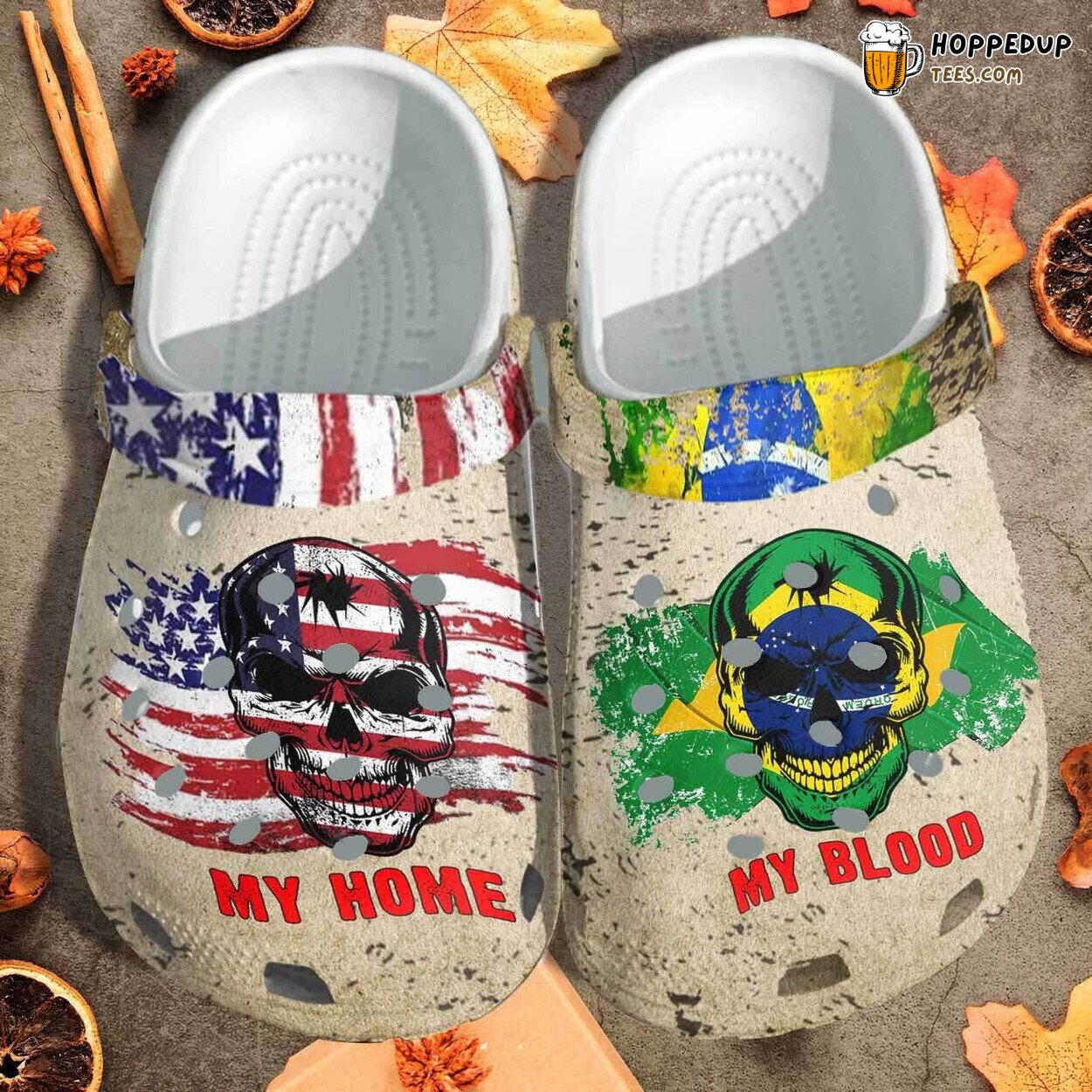 My Blood Brazil Home Usa Flag Custom Gift Comfortable Clogs
