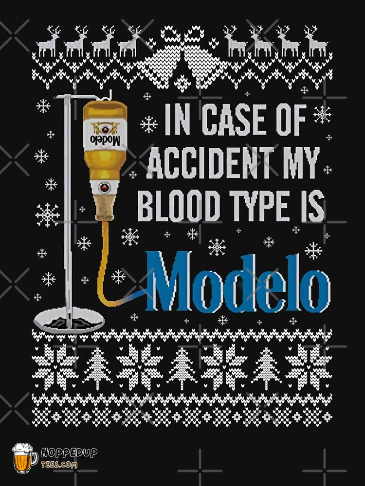 My Blood Type Is Beer Ugly Christmas Essential Tee HU