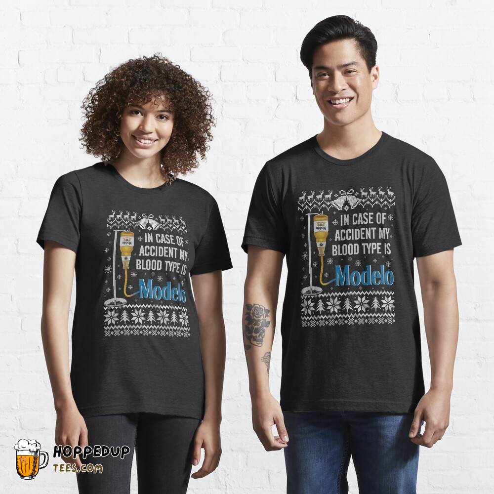 My Blood Type Is Beer Ugly Christmas Essential Tee HU