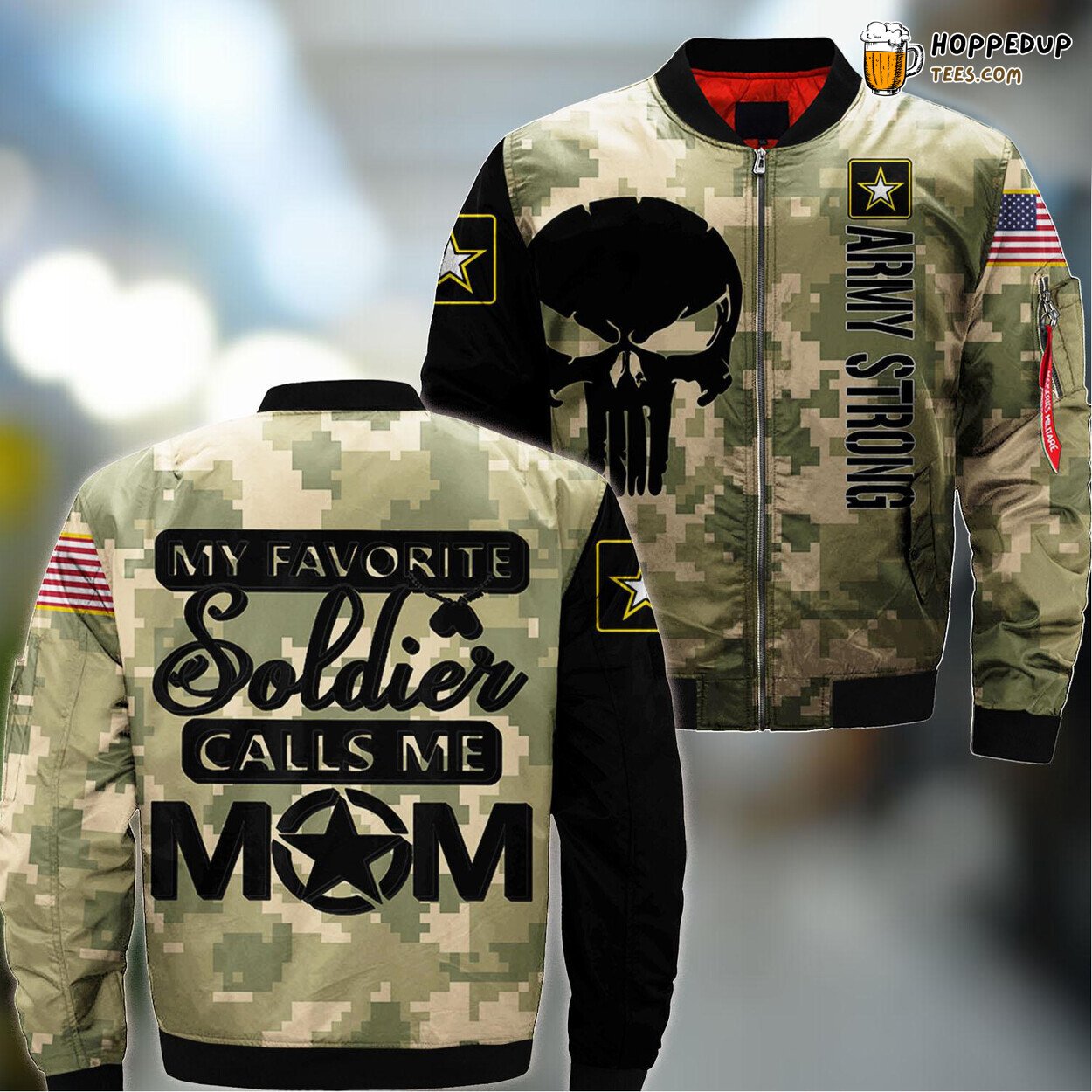 My Favorite Soldier Mom Army Nco Pride Classic Bomber Jacket