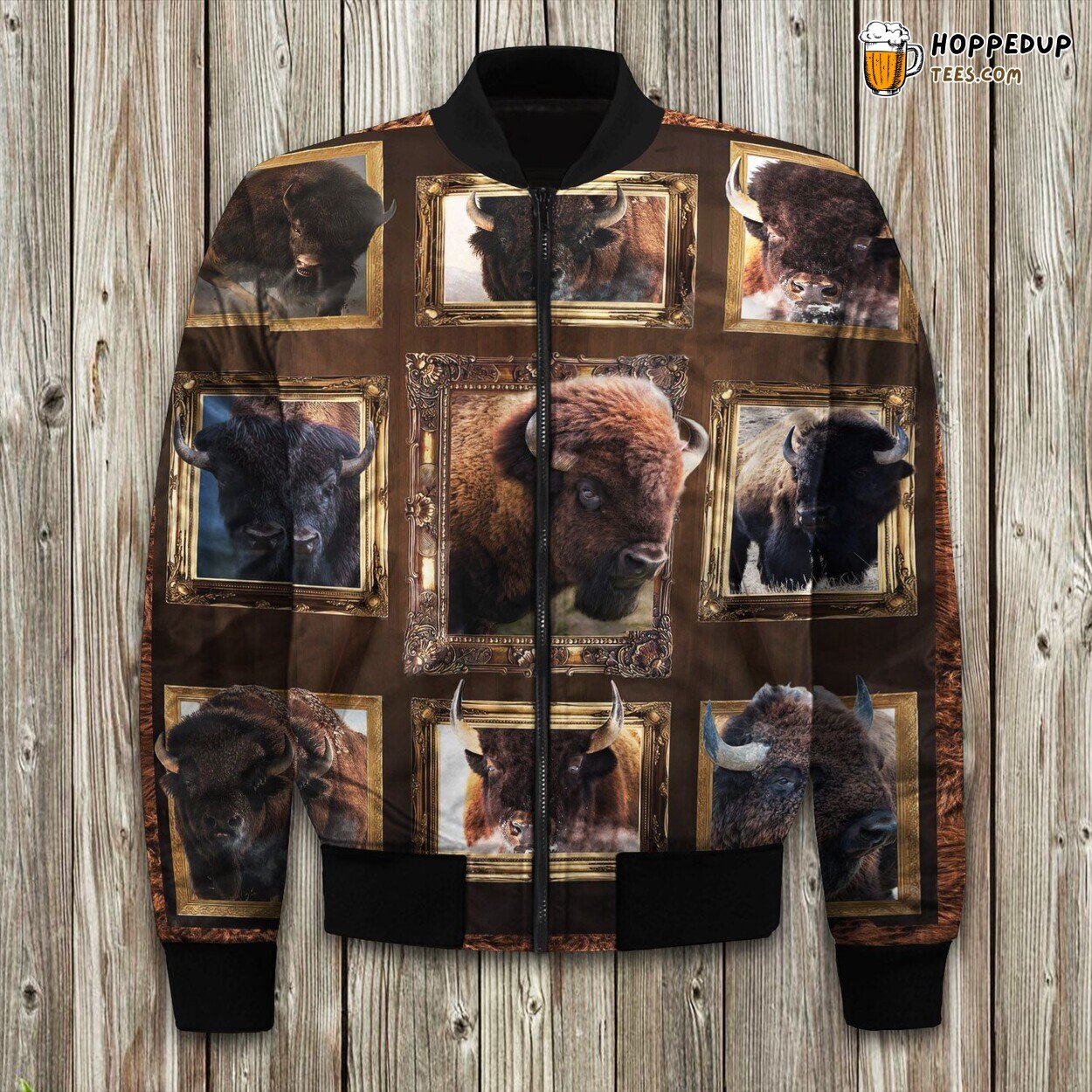 My Giraffe Theme Winter Bomber Jacket Wildlife Fashion Statement