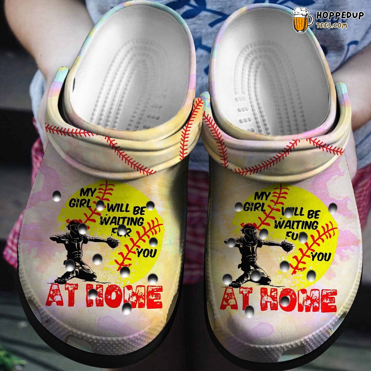 My Girl Waiting Home Softball Shoes Clogs Daughter’s Unique Sporty Gift