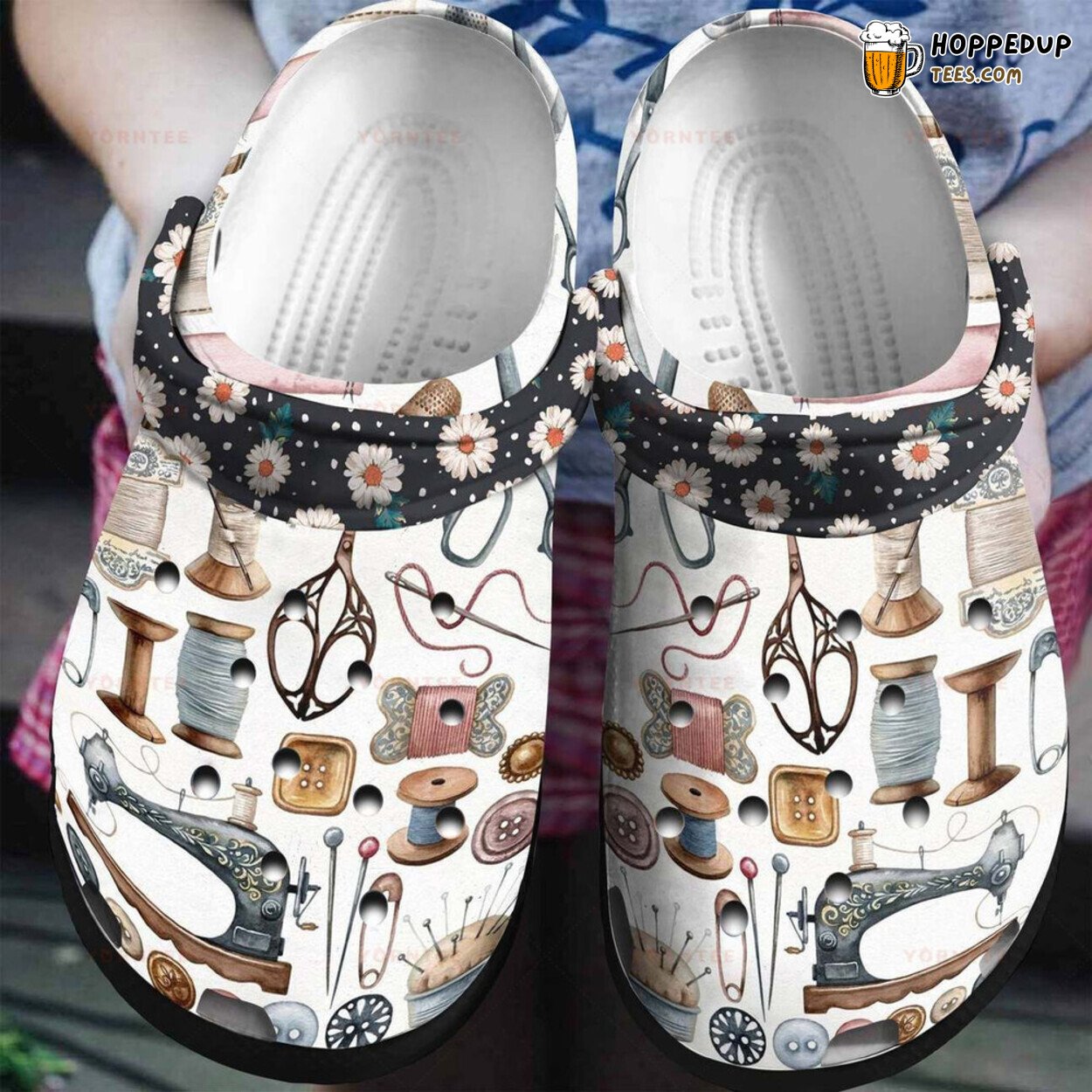 My Sewing Stuff Daisy Lover Gift Comfy Stylish Rubber Clog Shoes