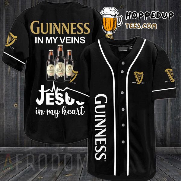 My Veins Pulse Guinness Baseball Jersey Unique Themed Look Wear