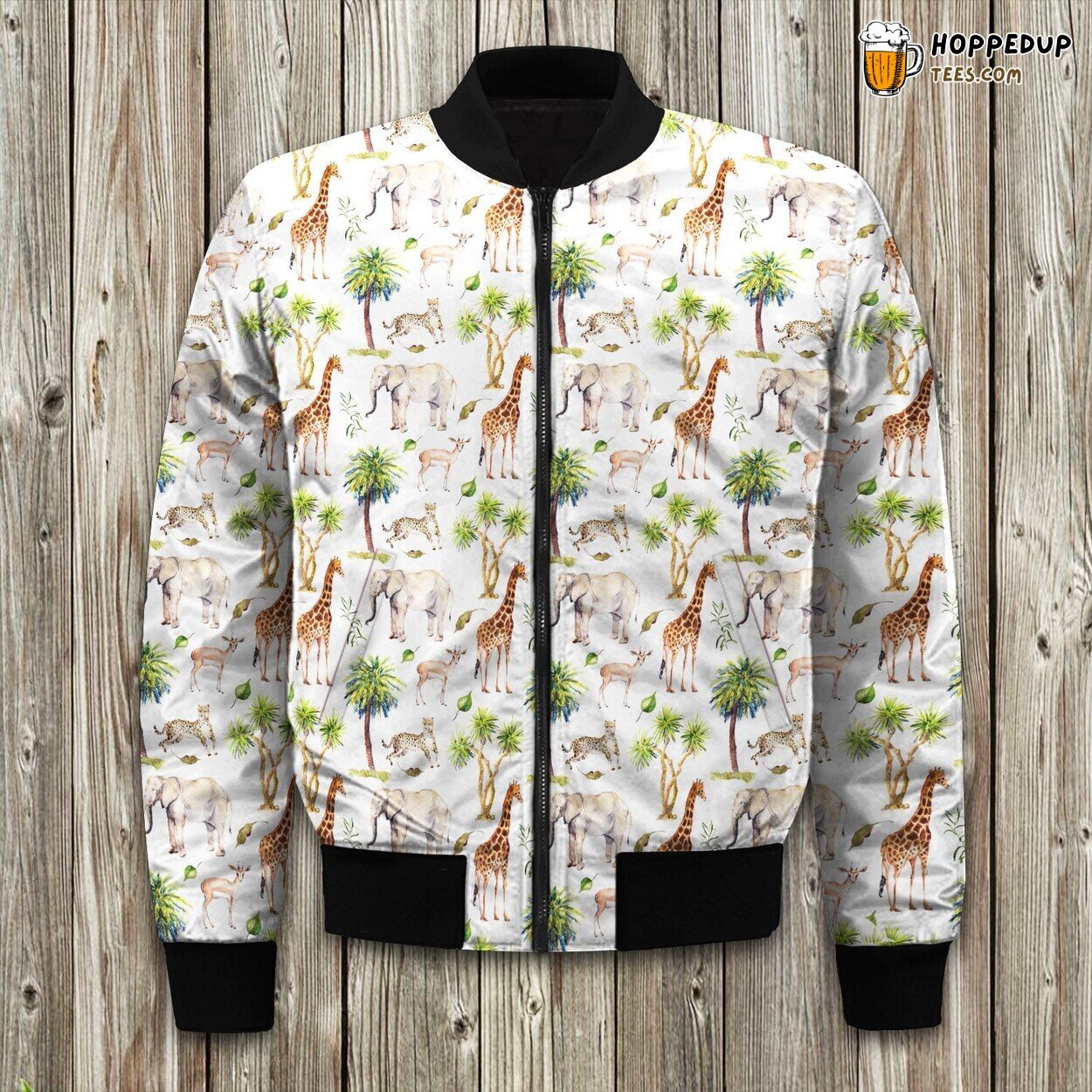 Mystical Animal Forest Winter Bomber Jacket Tailored Elegance Design