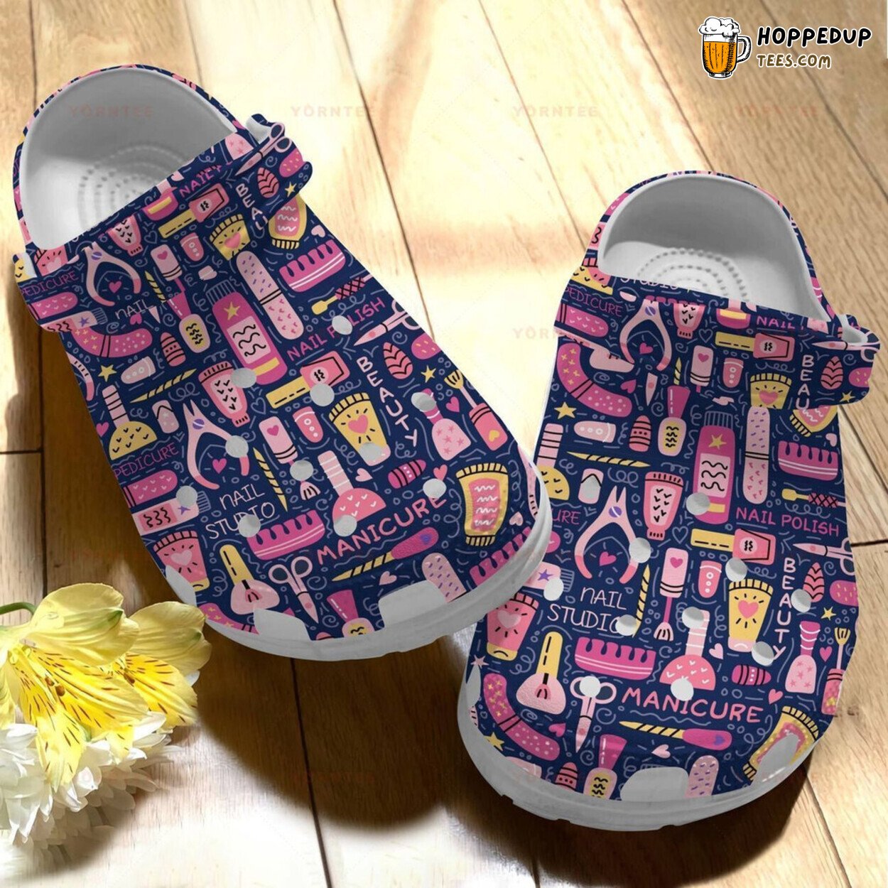 Nail Studio Lover Gift Themed Comfortable Unique Rubber Clog Footwear