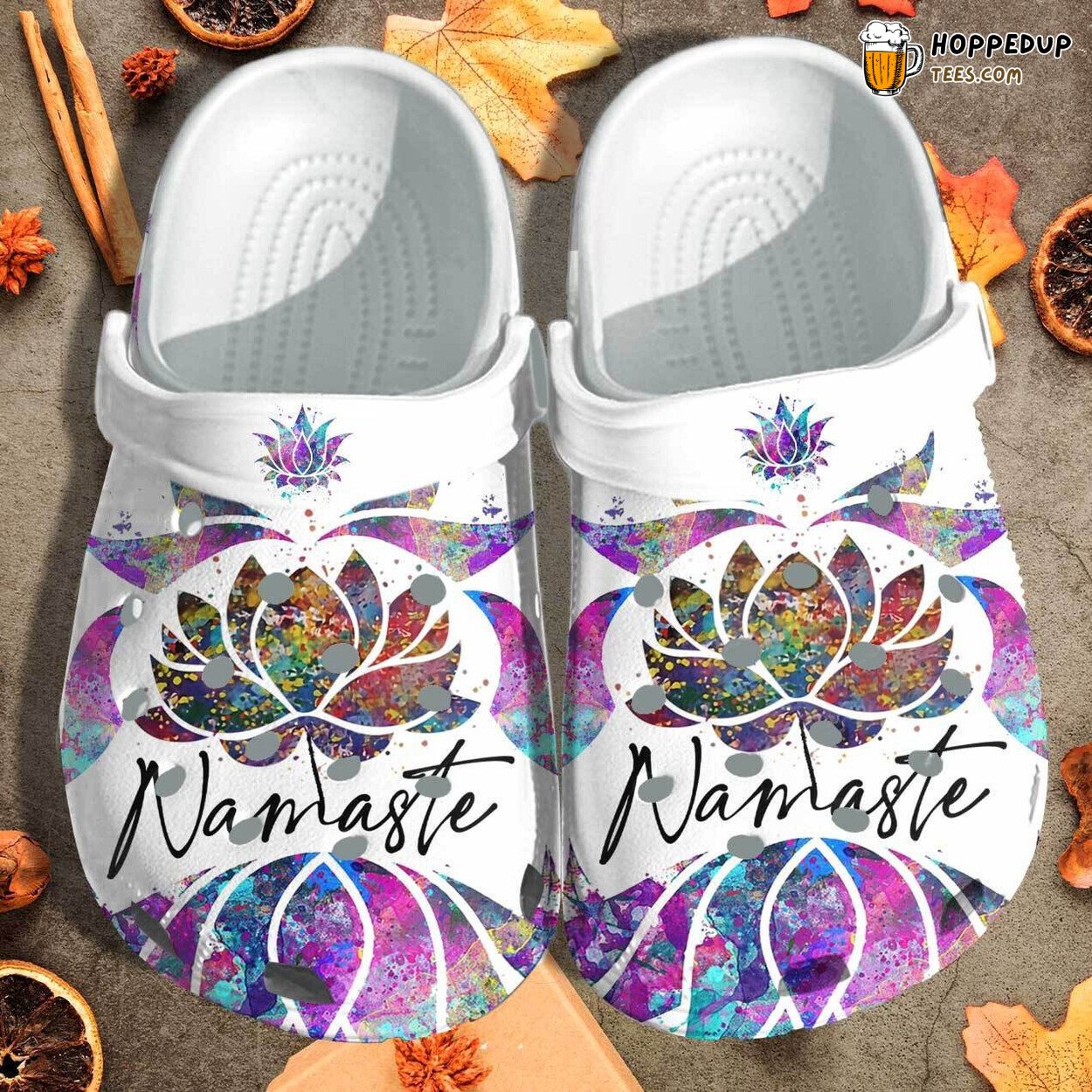 Namaste Lotus Yoga Love Light Peace Women Birthday Gift Clogs