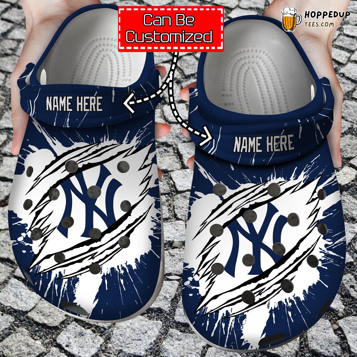Name Logo Baseball Team Personalized Ripped Claw Clog Shoes