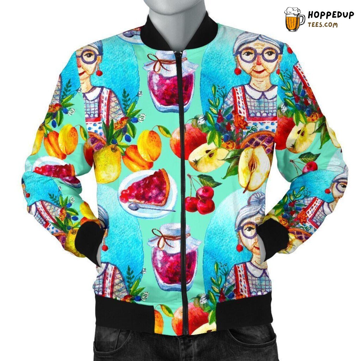 Nana Grandmother Essence Men’s Bomber Jacket Distinct Pattern Design Tribute