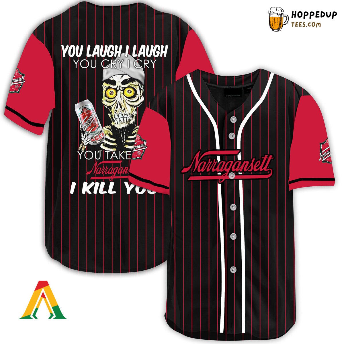 Narragansett Beer Defender Baseball Jersey Laugh Cry Unique Design Edition