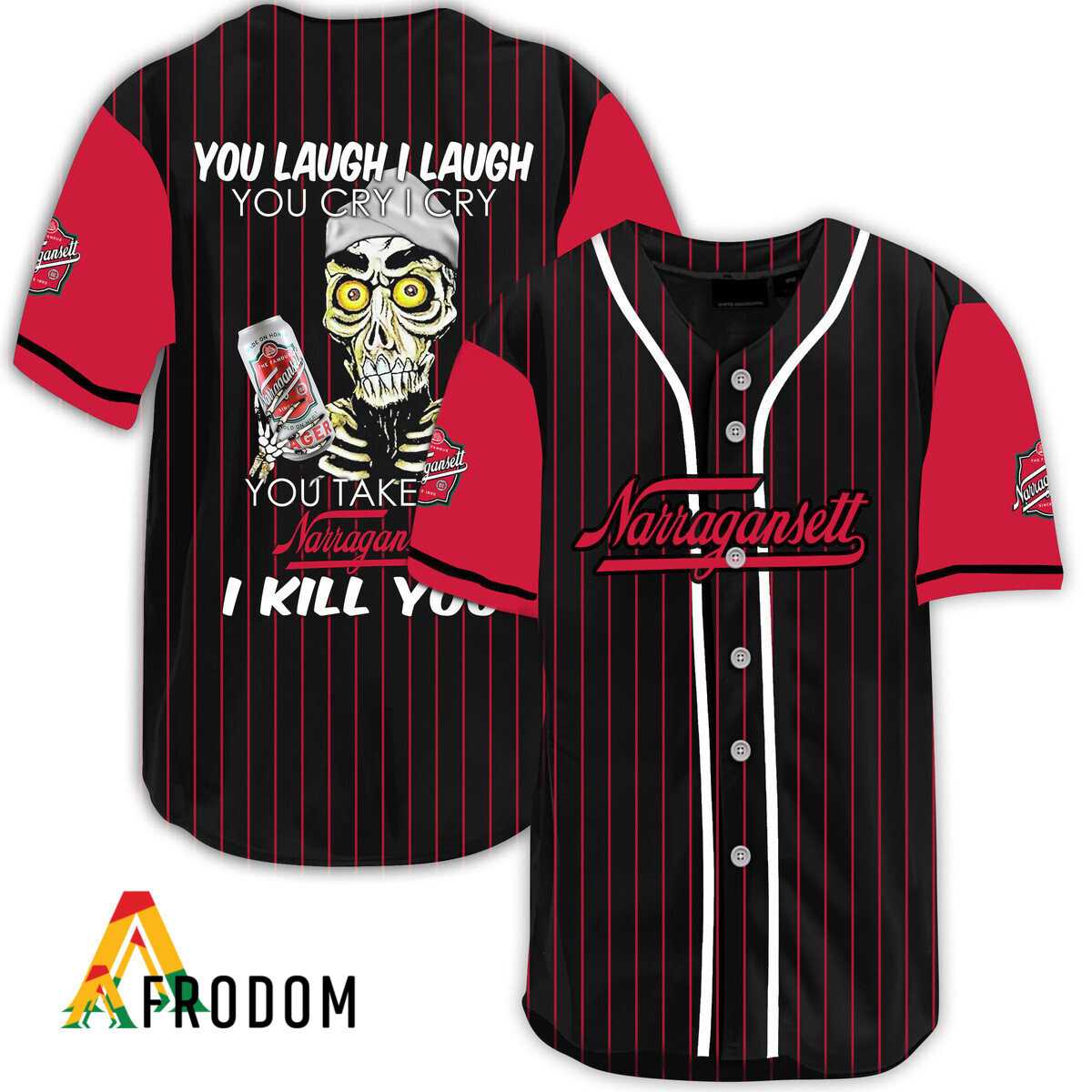 Narragansett Protective Laugh Cry Baseball Jersey HU