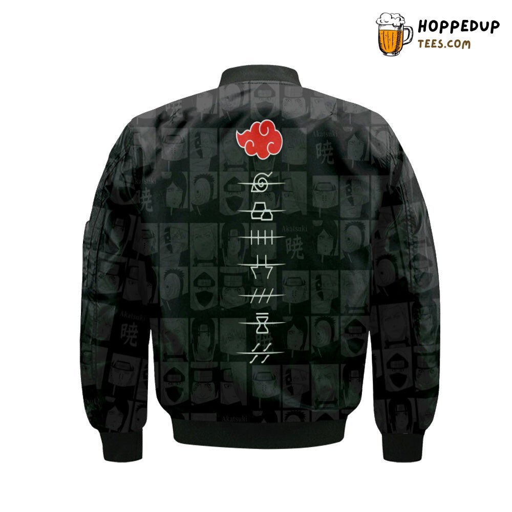 Naruto Akatsuki Cloud Custom Bomber Jacket Cosplay Exclusive Look