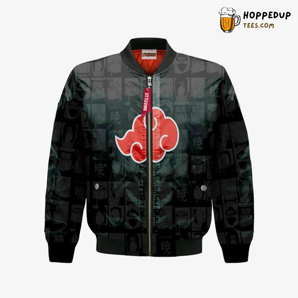 Naruto Akatsuki Cloud Custom Bomber Jacket Cosplay Exclusive Look