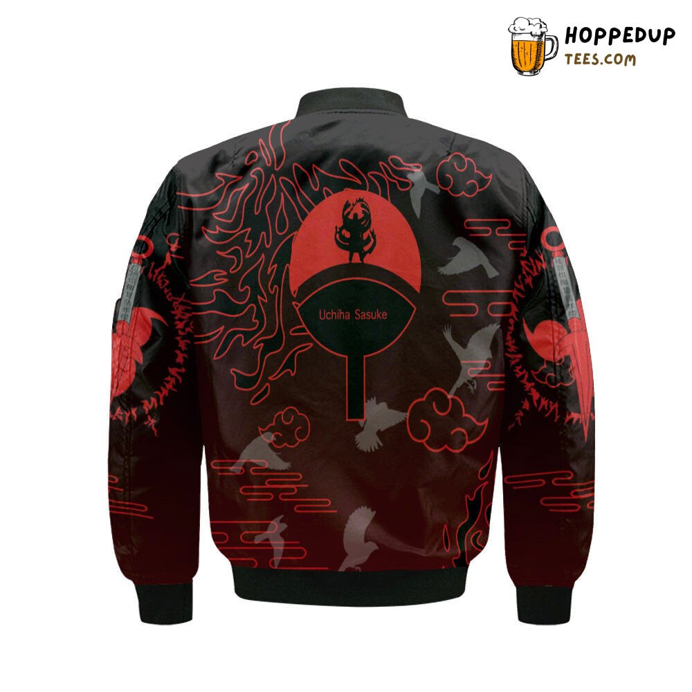 Naruto Shippuden Sasuke Uchiha Bomber Jacket Exclusive Limited Edition Look