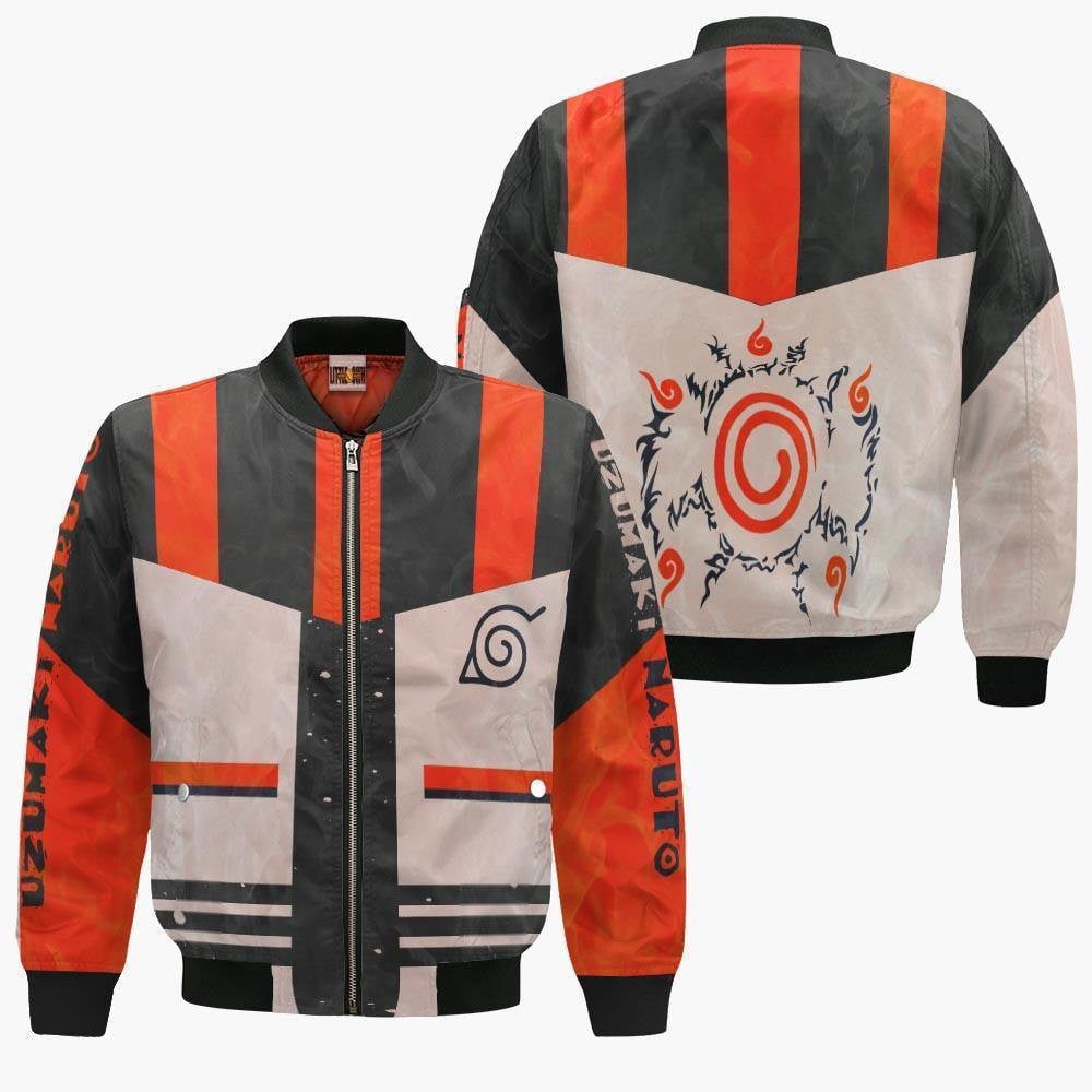 Naruto Unisex Casual Bomber Jacket Unique All Over Printed Design