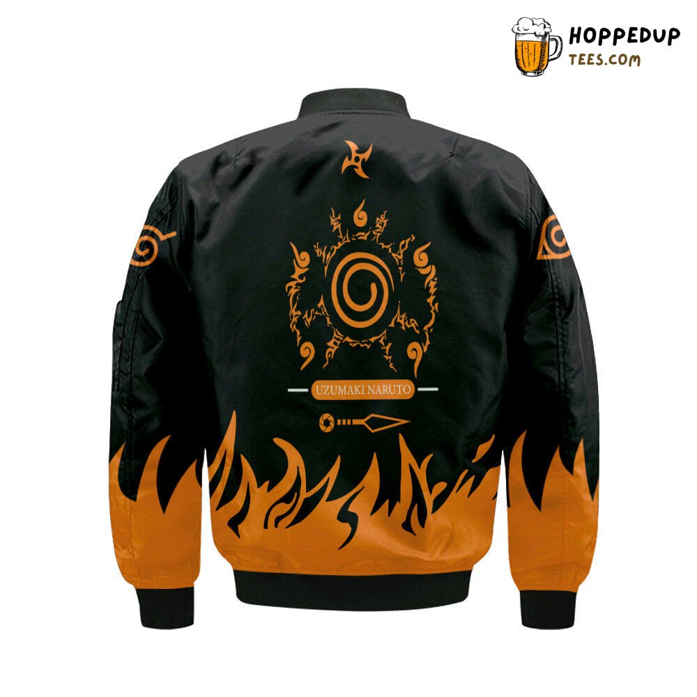 Naruto Uzumaki Custom Bomber Jacket Naruto Seal Cosplay Unique Design