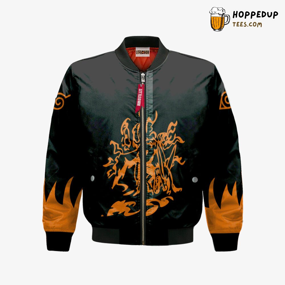 Naruto Uzumaki Custom Bomber Jacket Naruto Seal Cosplay Unique Design