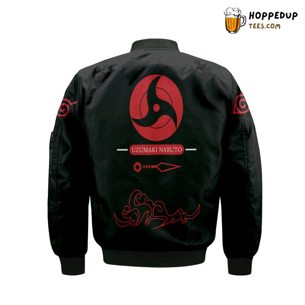 Naruto Uzumaki Inspired Sharingan Exclusive Bomber Jacket Look