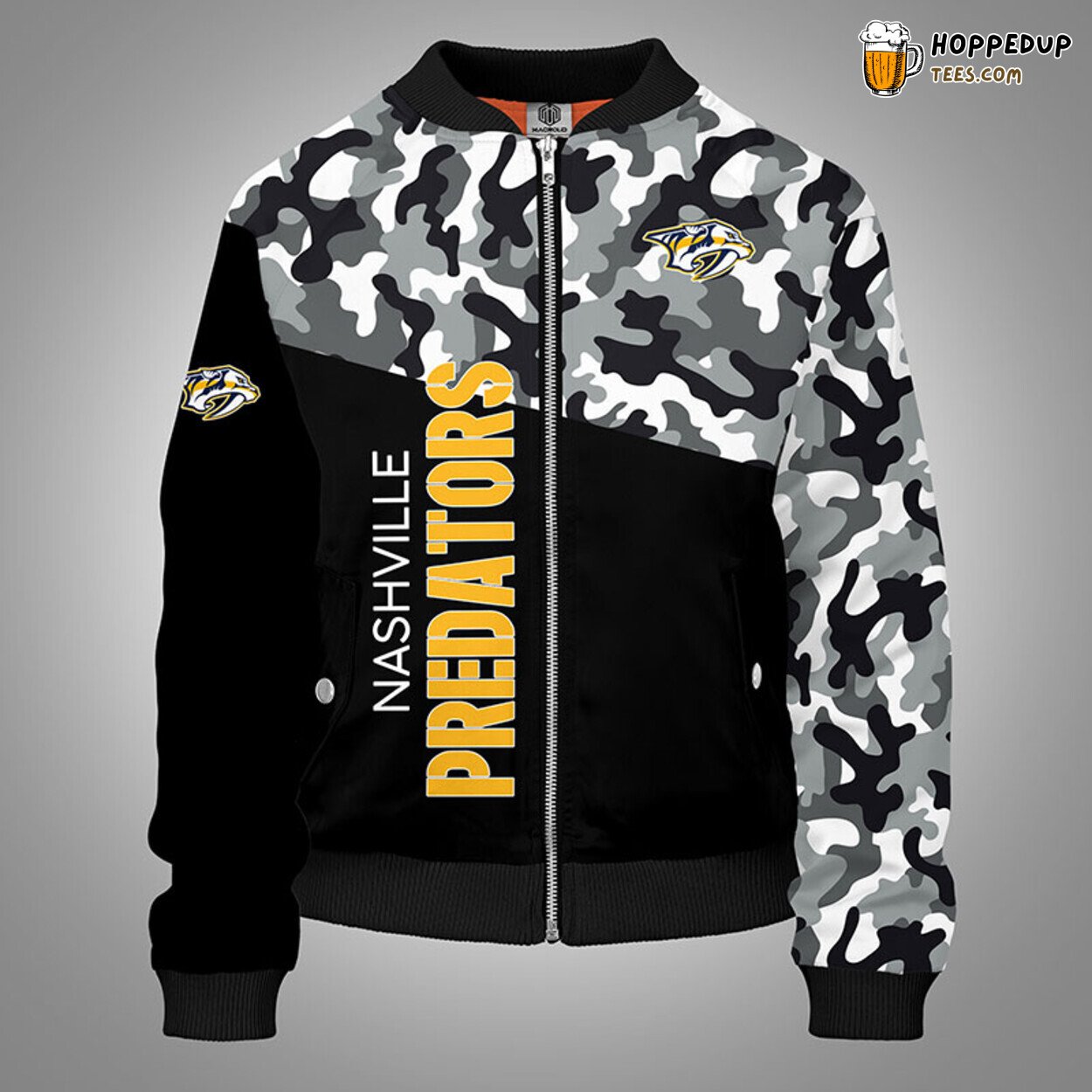 Nashville Predators NHL Camouflage Black Unique Bomber Jacket Stylish Look