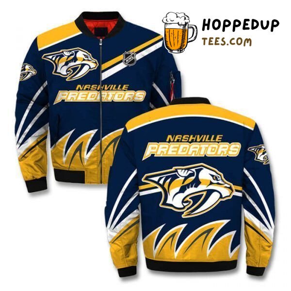Nashville Predators NHL Elite Pro Design Bomber Jacket Enthusiasts