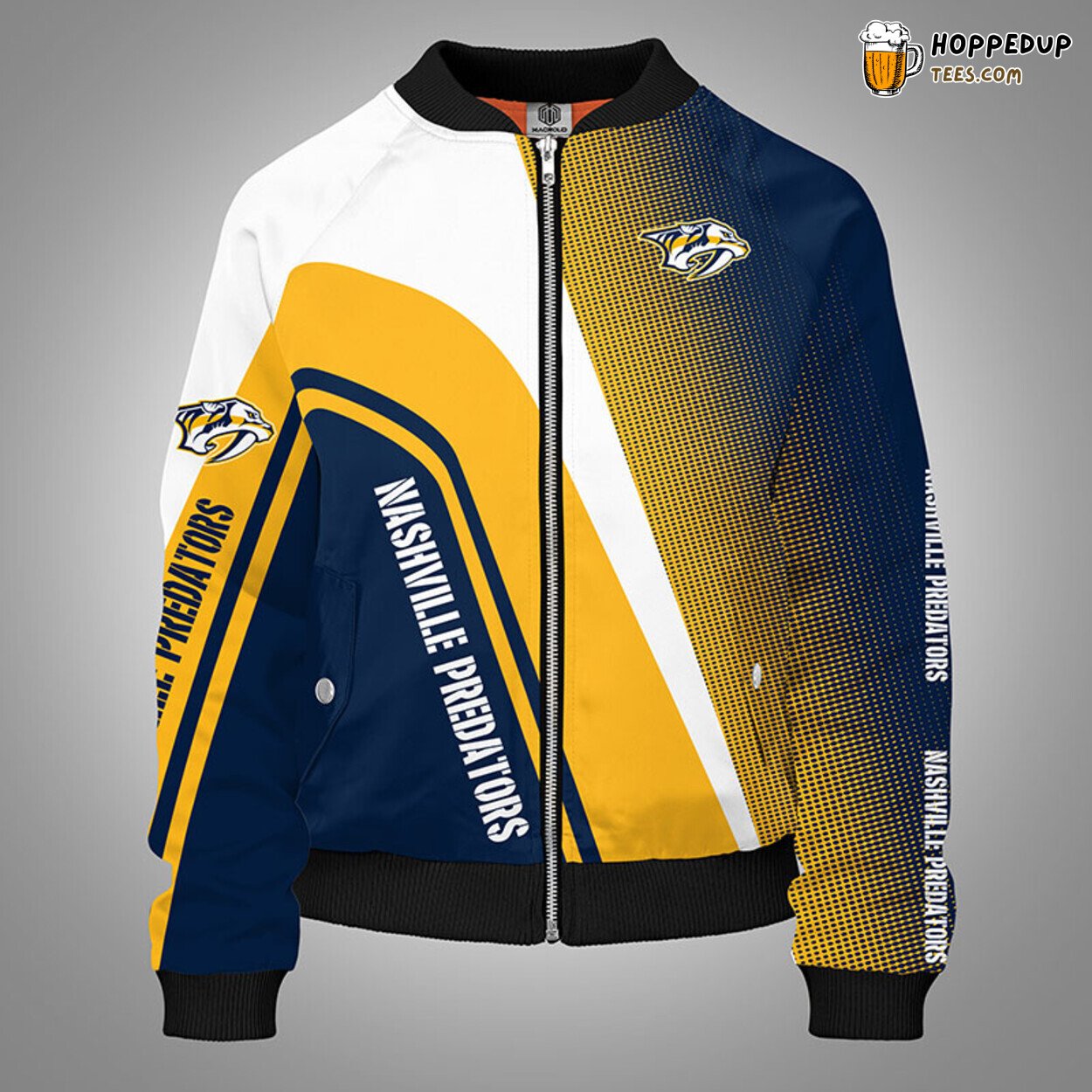 Nashville Predators NHL Yellow Distinct Bomber Jacket Stylish Design Look