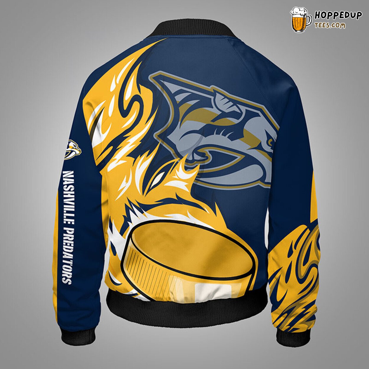 Nashville Predators NHL Yellow Unisex Bomber Jacket Stylish Themed Design