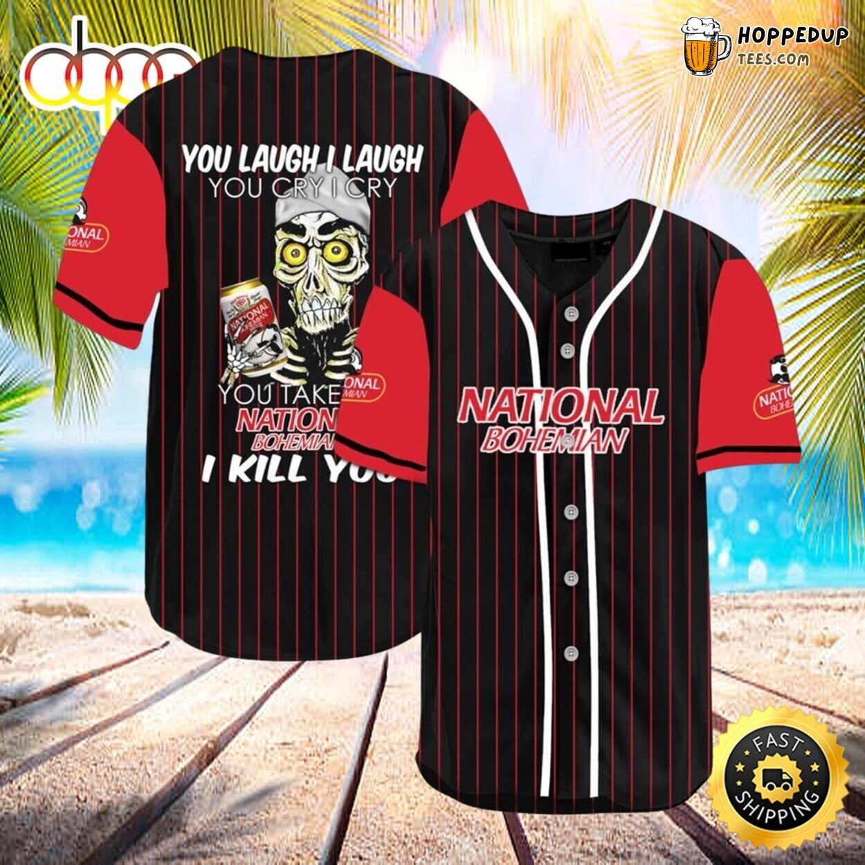 National Bohemian Halloween I Kill You Special Baseball Jersey Design