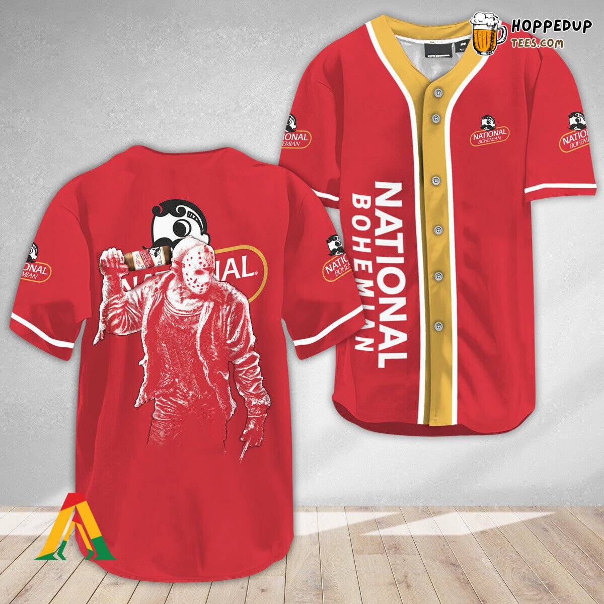 National Bohemian Jason Voorhees Horror Distinct Baseball Jersey Wear