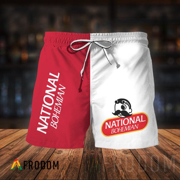 NationalBohemian Vintage Hawaiian Shorts HU