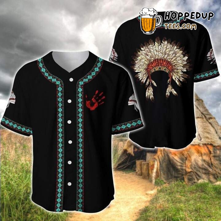 Native American Hand Baseball Tee Jersey Shirts 3D