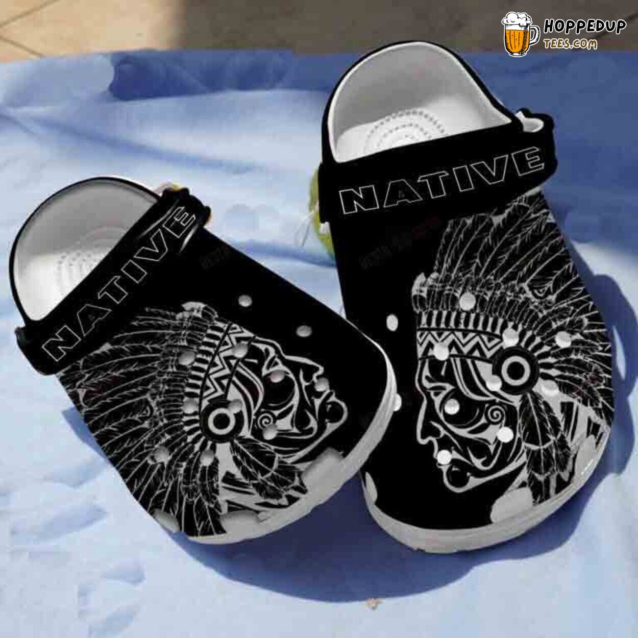 Native American Man Inspired Themed Comfortable Unique Clogs Shoes