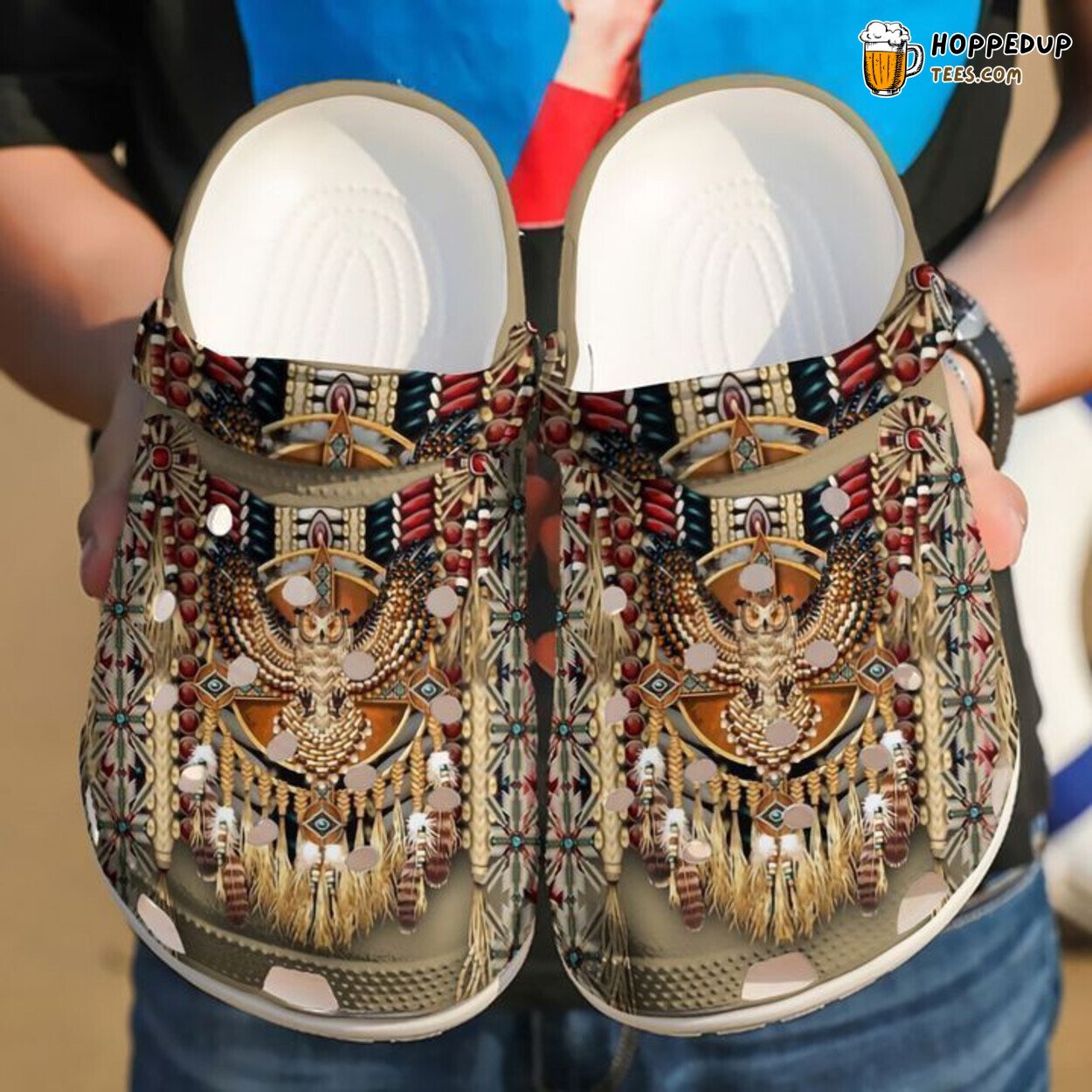 Native American Proud Classic Comfortable Unique Themed Clogs Shoes