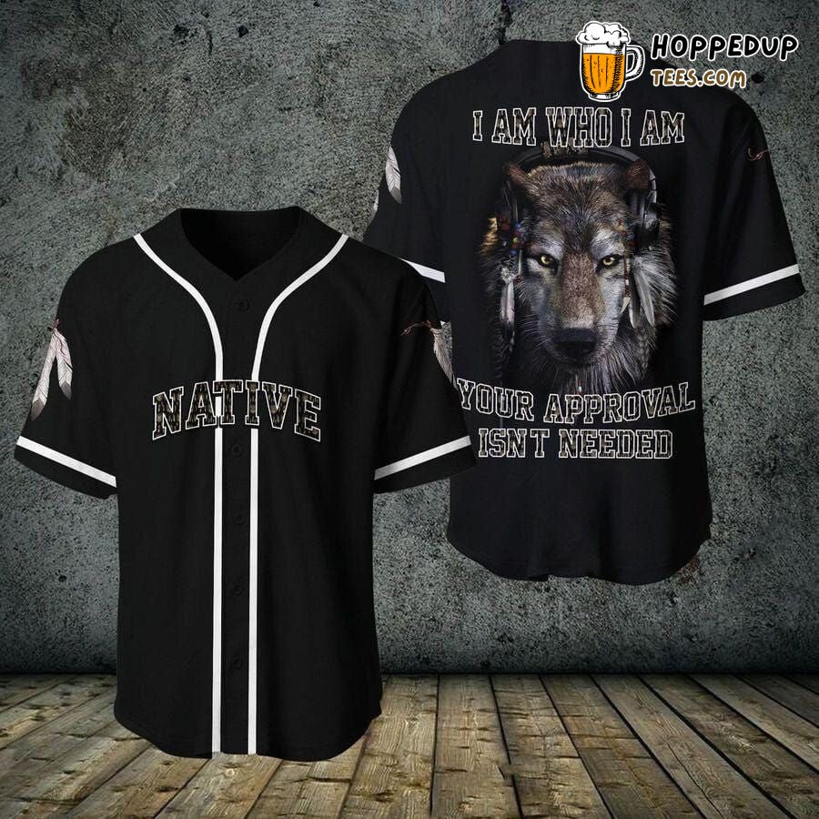 Native American Wolf Identity Theme Baseball Jersey Unique Design Look
