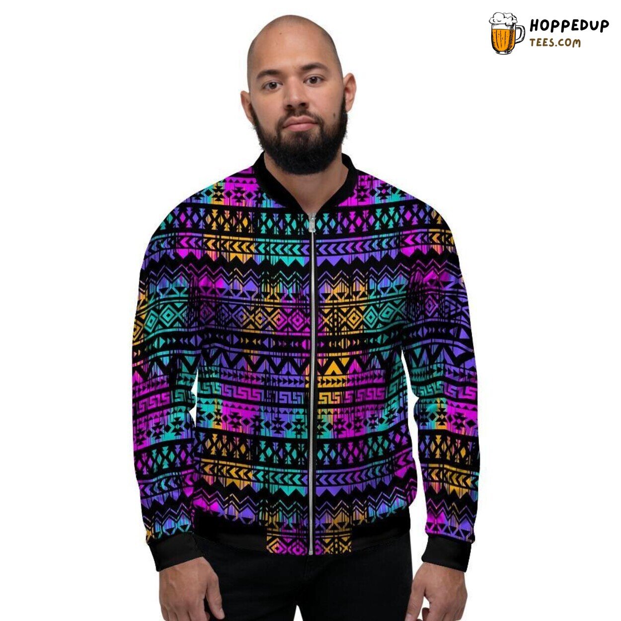 Native Aztec Geometric Colorful Patterns Men’s Bomber Jacket Tribal Elegance Native Aztec Geometric Colorful Patterns Men’s Bomber Jacket Tribal Elegance