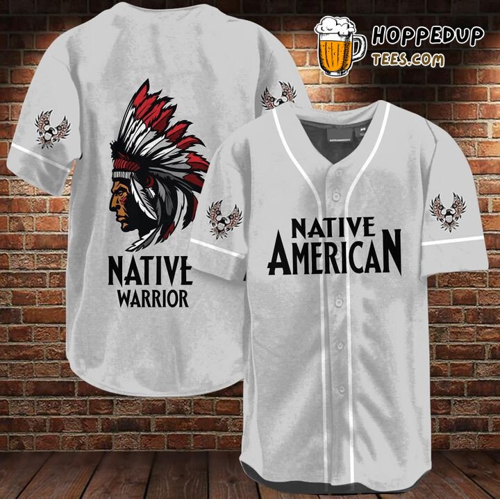 Native Warrior Chief Baseball Tee Jersey Shirts 3D