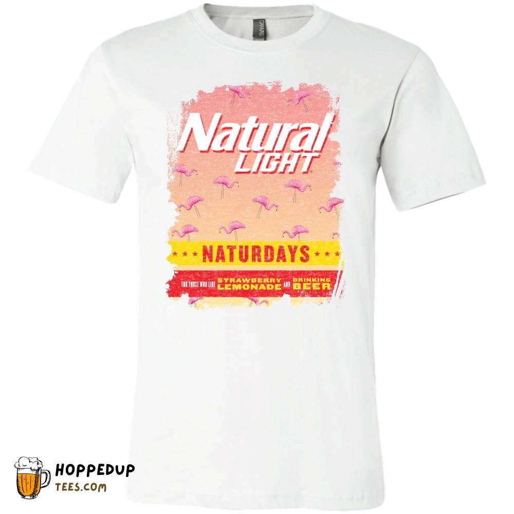 Natty Light Beer Flamingo Label White T-Shirt HU