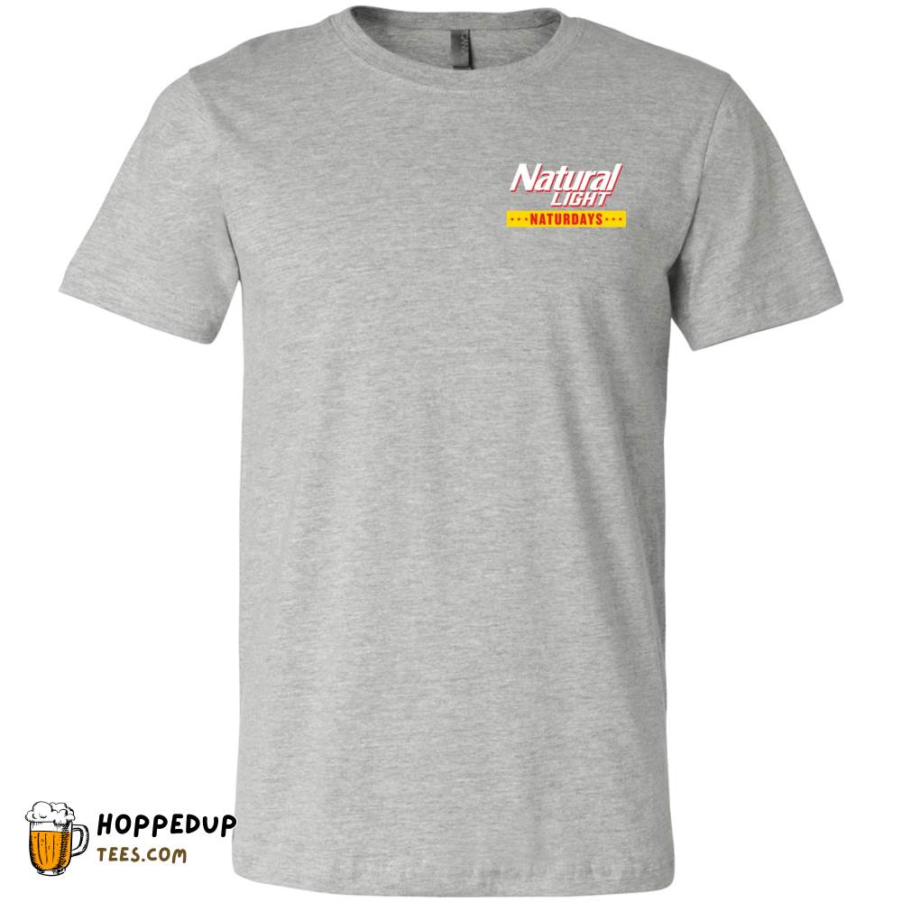 Natty Light Flamingo Front Athletic Grey Tee HU
