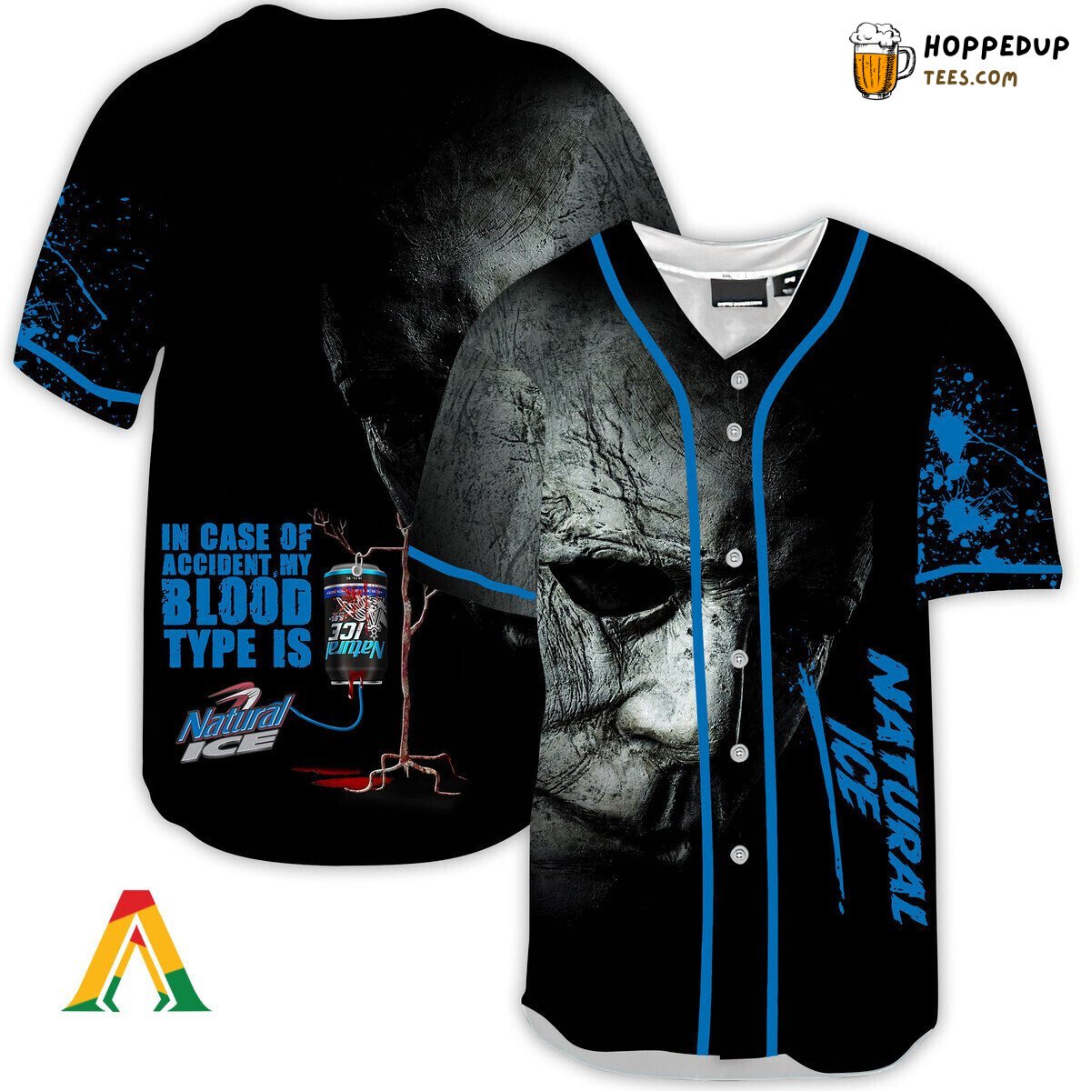 Natural Ice Michael Myers Unique Themed Halloween Horror Baseball Jersey