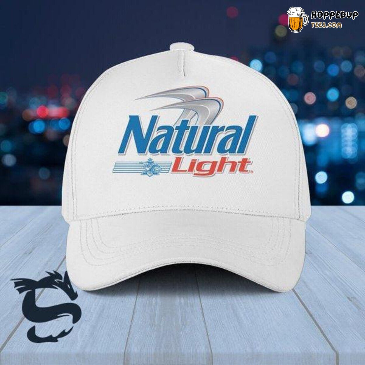 Natural Light Basic Cap Casual Fun Summer Light Blue Design