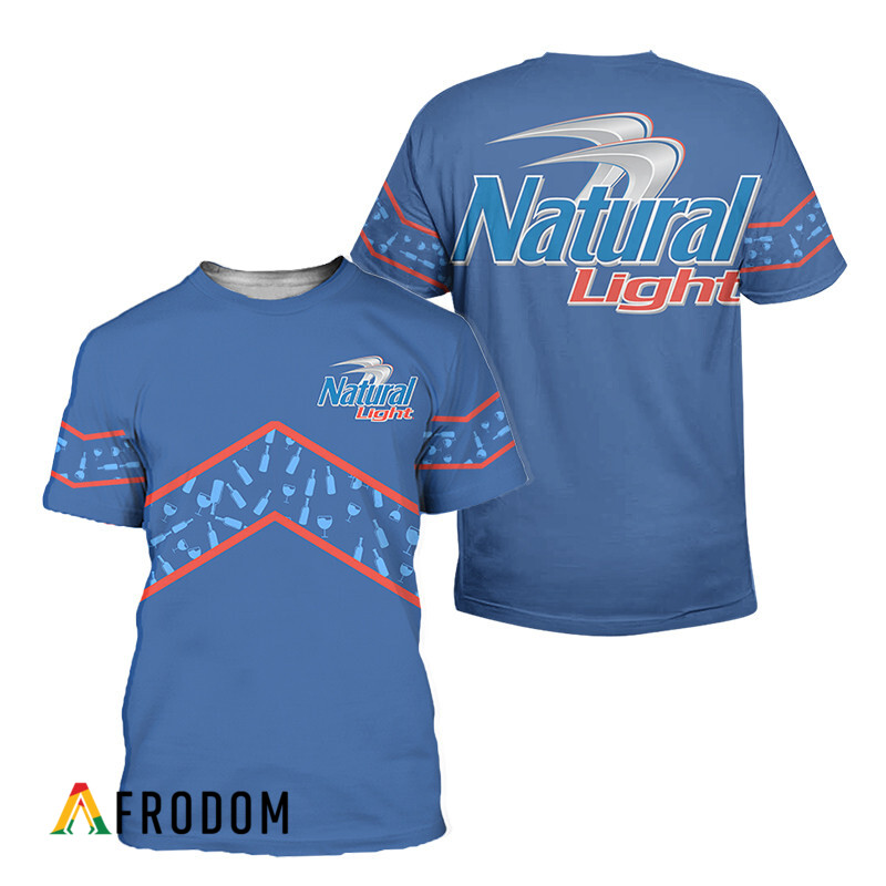 Natural Light Beer Blue Wine Custom T-Shirt HU