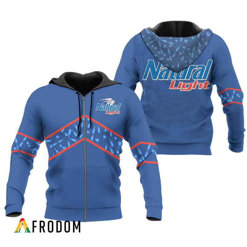 Natural Light Beer Blue Wine Pattern Hoodie HU