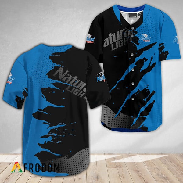 Natural Light Beer Crack Pattern Baseball Jersey HU