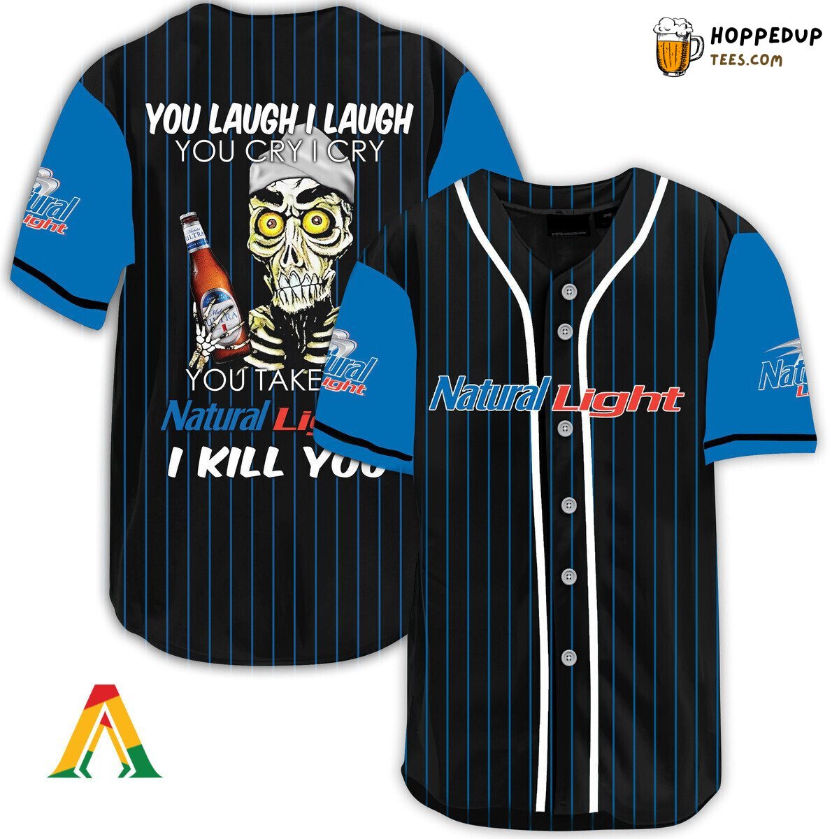 Natural Light Beer Defender Baseball Jersey Laugh Cry Unique Design Look