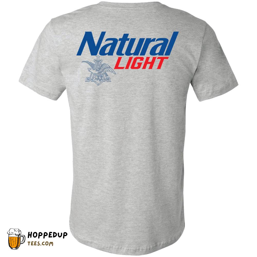 Natural Light Beer Logo Heather Grey Tee HU
