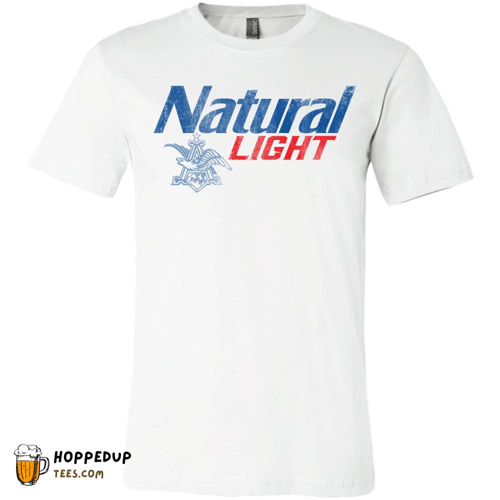 Natural Light Beer White Graphic Tee HU
