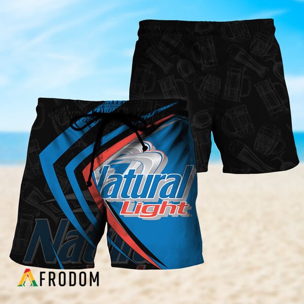 Natural Light Gaming Doodle Hawaiian Shorts HU