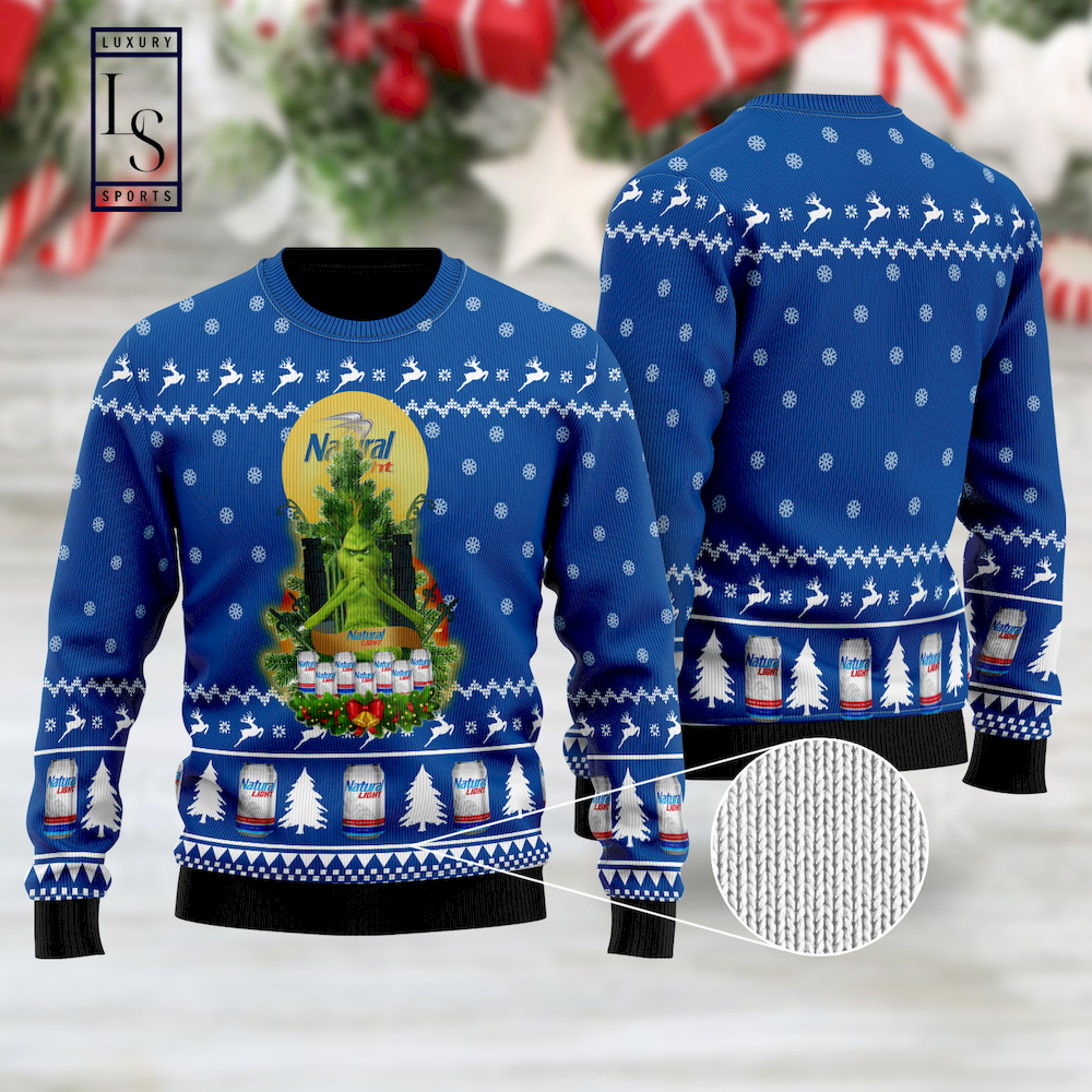Natural Light Grinch Snow Ugly Christmas Sweater HU
