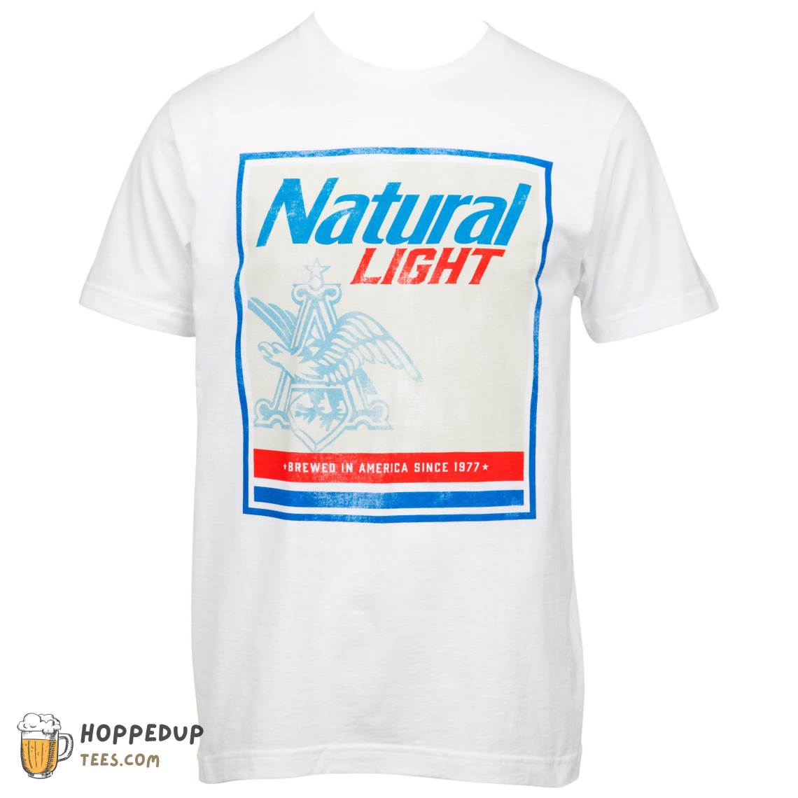 Natural Light Jumbo Print Vintage Label T-shirts
